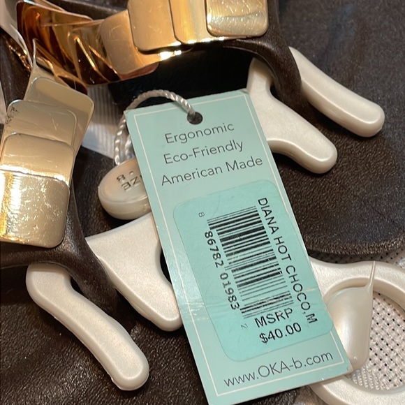 NWT OKA b. Diana Hot Chocolate Sz Medium (7-8) Women Sandals - Picture 13 of 13